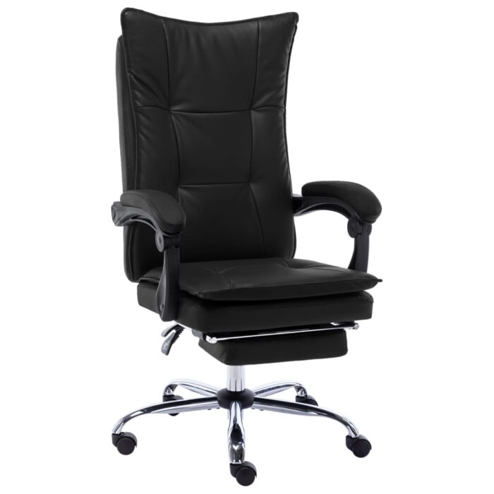 Chaise de bureau Noir Similicuir – Image 1
