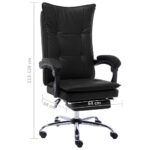 Chaise de bureau Noir Similicuir – Image 10