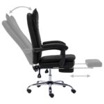 Chaise de bureau Noir Similicuir – Image 5
