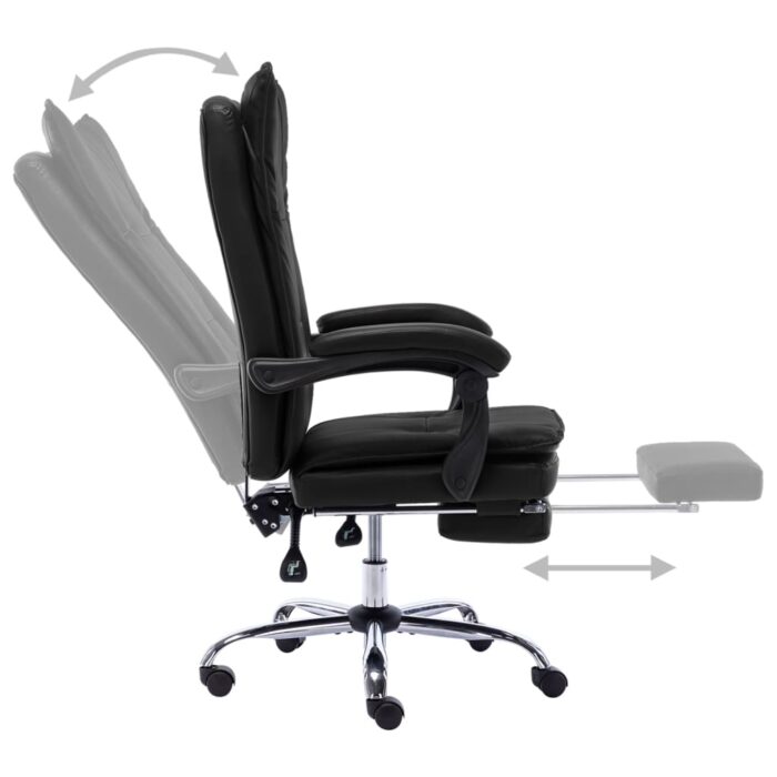 Chaise de bureau Noir Similicuir – Image 5