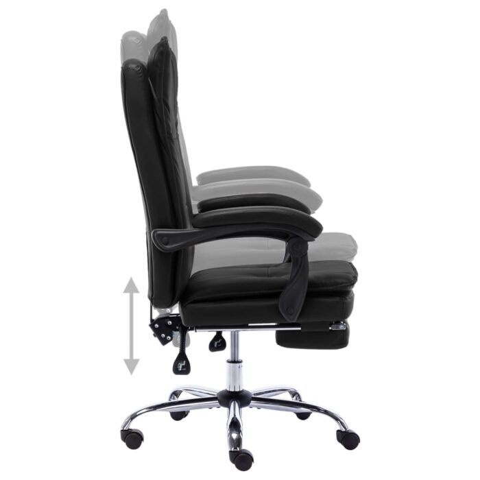Chaise de bureau Noir Similicuir – Image 6