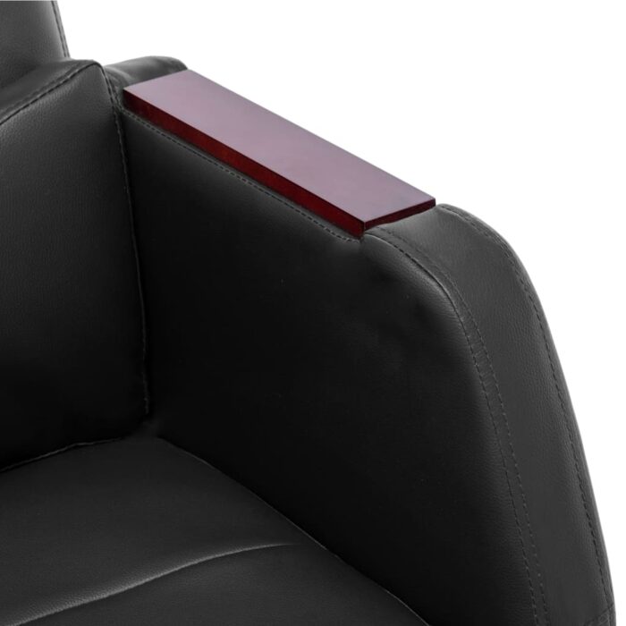 Chaise de bureau de massage Noir Similicuir – Image 6