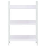 Bibliothèque à 3 niveaux blanc 60x27,6x90,5cm bois d'ingénierie – Image 2