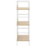 Bibliothèque à 3 niveaux chêne 60x27,6x90,5cm bois d'ingénierie – Image 3