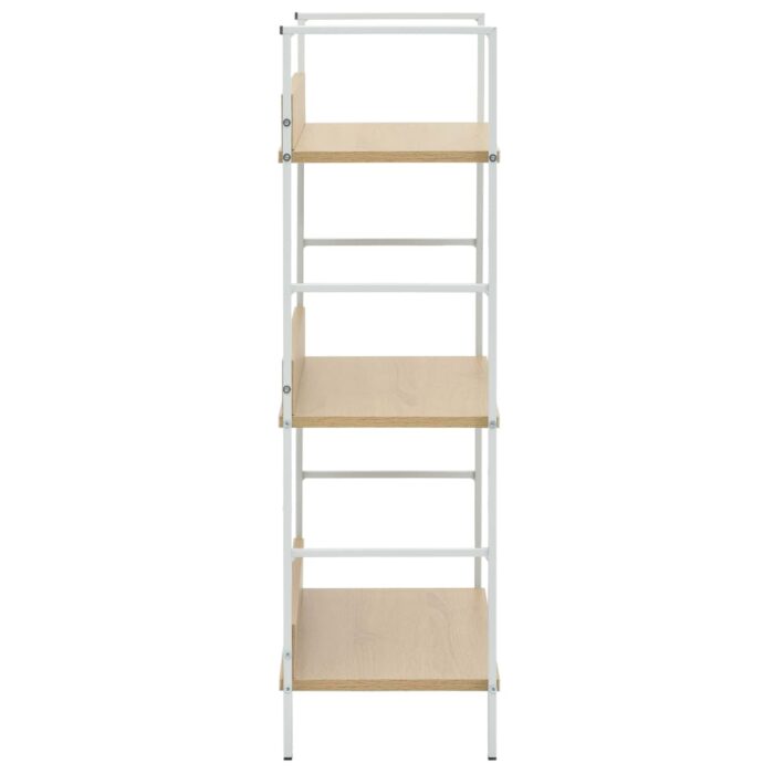 Bibliothèque à 3 niveaux chêne 60x27,6x90,5cm bois d'ingénierie – Image 3