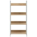Bibliothèque à 4 niveaux chêne 60x27,6x124,5 cm bois ingénierie – Image 2