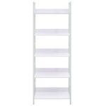 Bibliothèque à 5 niveaux noir 60x27,6x158,5cm bois d'ingénierie – Image 2