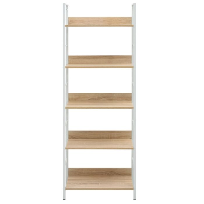 Bibliothèque à 5 niveaux chêne 60x27,6x158,5 cm bois ingénierie – Image 2