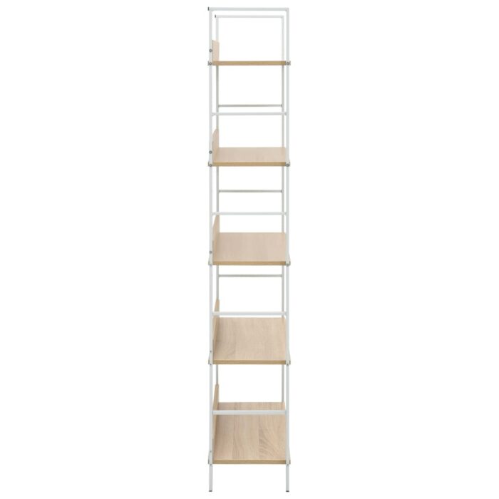 Bibliothèque à 5 niveaux chêne 60x27,6x158,5 cm bois ingénierie – Image 3