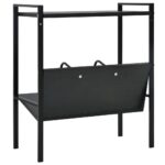 Bibliothèque 2 niveaux Noir 52x28x59 cm bois d'ingénierie – Image 4