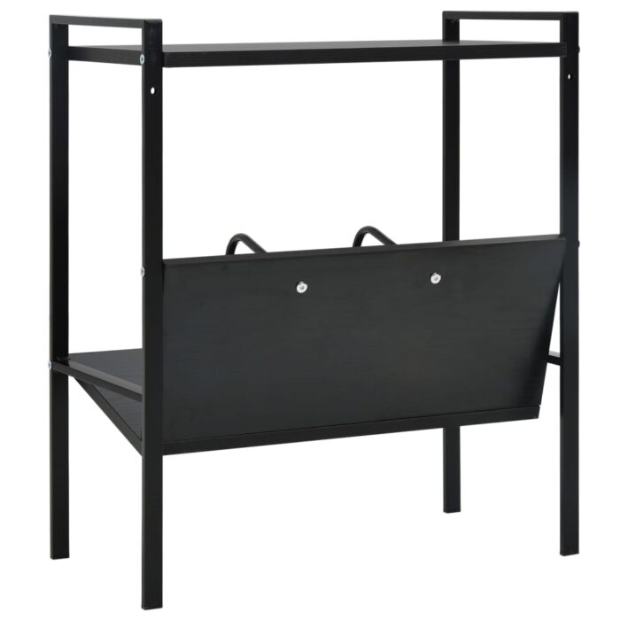 Bibliothèque 2 niveaux Noir 52x28x59 cm bois d'ingénierie – Image 4