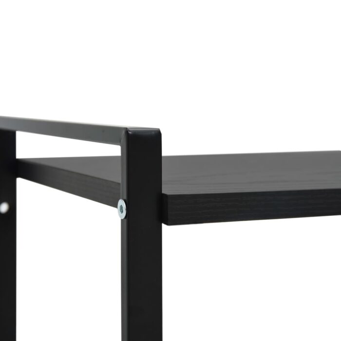 Bibliothèque 2 niveaux Noir 52x28x59 cm bois d'ingénierie – Image 5