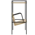 Bibliothèque 2 niveaux noir chêne 52x28x59 cm bois d'ingénierie – Image 3