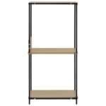 Étagère à livres droite petite Noir et chêne 33,5x39,6x79,7 cm – Image 2