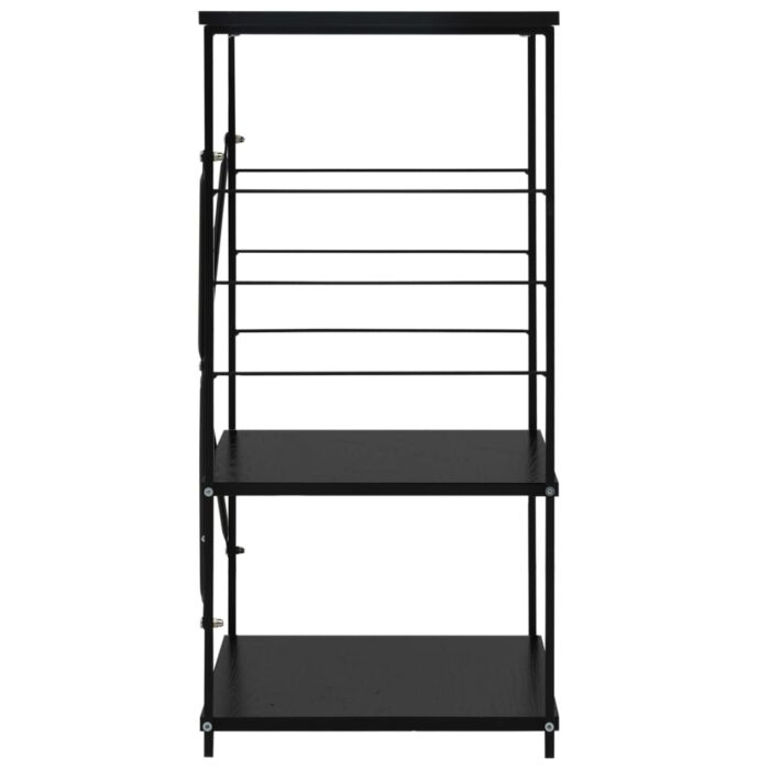 Armoire à four à micro-ondes Noir 60x39,6x79,5 cm – Image 2