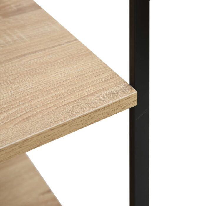 Armoire à micro-ondes noir et chêne 60x39,6x79,5 cm – Image 3