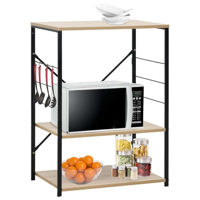VXL8719883890715_m_en_hd_1.jpg Armoire à micro-ondes noir et chêne 60x39,6x79,5 cm – Image 1