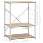 Armoire à micro-ondes Blanc et chêne 60x39,6x79,5 cm – Image 6
