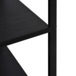 Armoire à four à micro-ondes noir 60x39,6x123cm bois ingénierie – Image 4