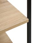 Armoire à micro-ondes noir et chêne 60x39,6x123 cm – Image 3