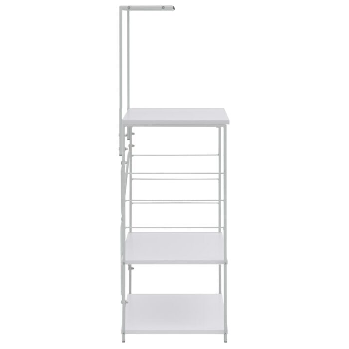 Armoire à micro-ondes Blanc 60x39,6x123 cm Bois d'ingénierie – Image 2