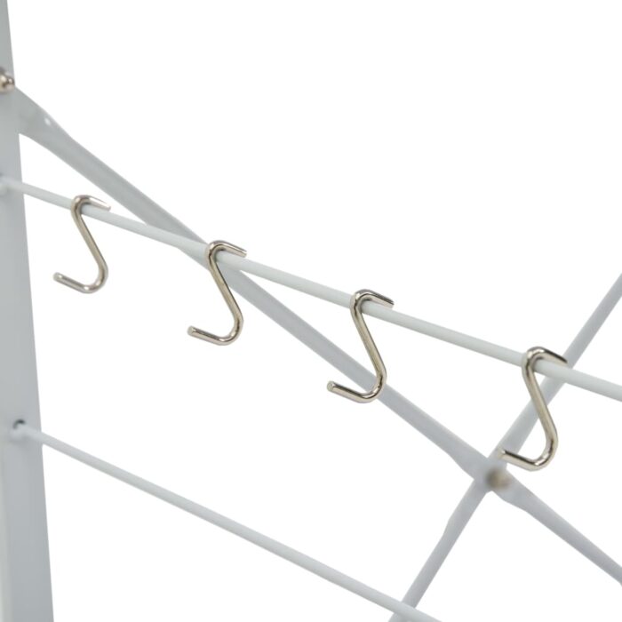 Armoire à micro-ondes Blanc 60x39,6x123 cm Bois d'ingénierie – Image 3