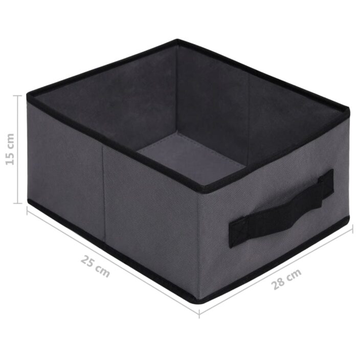 Armoire de rangement à 6 tiroirs 55x29x55 cm Gris Acier – Image 10