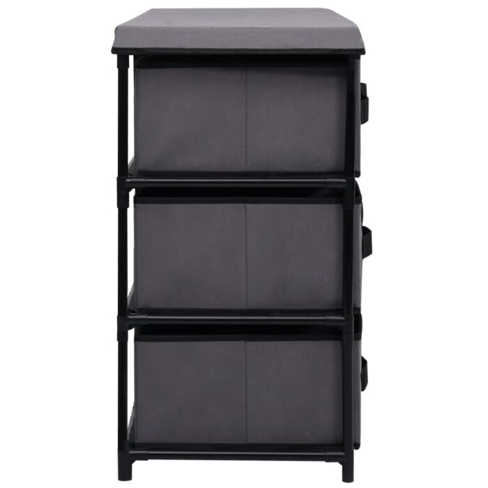 Armoire de rangement à 6 tiroirs 55x29x55 cm Gris Acier – Image 5
