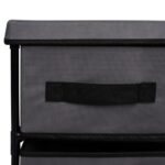 Armoire de rangement à 6 tiroirs 55x29x55 cm Gris Acier – Image 6