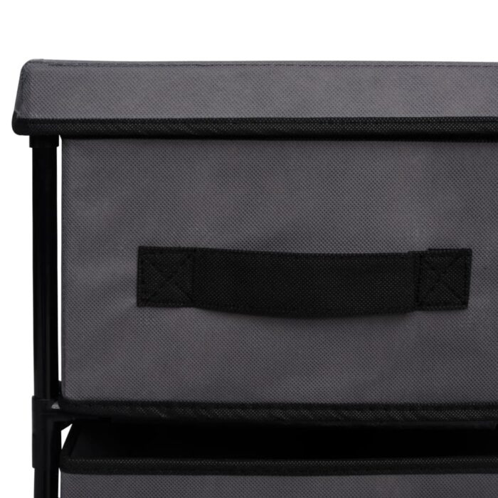 Armoire de rangement à 6 tiroirs 55x29x55 cm Gris Acier – Image 6