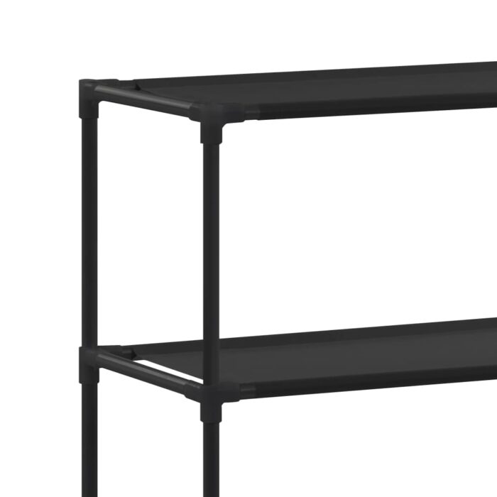 Support de rangement de toilette à 3 niveaux Noir 53x28x169 cm – Image 4