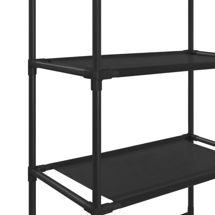 Support de rangement de toilette à 3 niveaux Noir 53x28x169 cm – Image 5