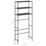 Support de rangement au-dessus lave-linge 3 niveaux 69x28x169cm – Image 6