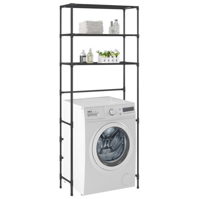 Support de rangement au-dessus lave-linge 3 niveaux 69x28x169cm – Image 1