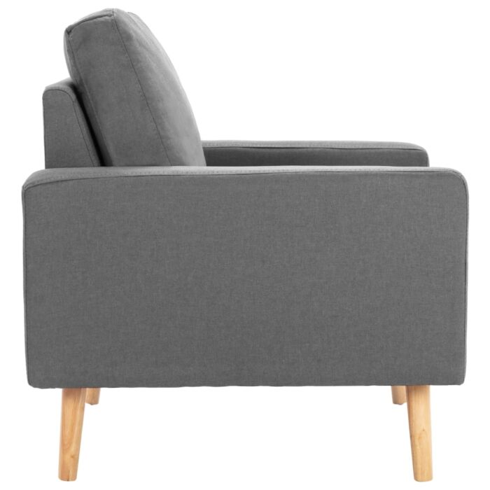 Fauteuil gris foncé tissu – Image 2