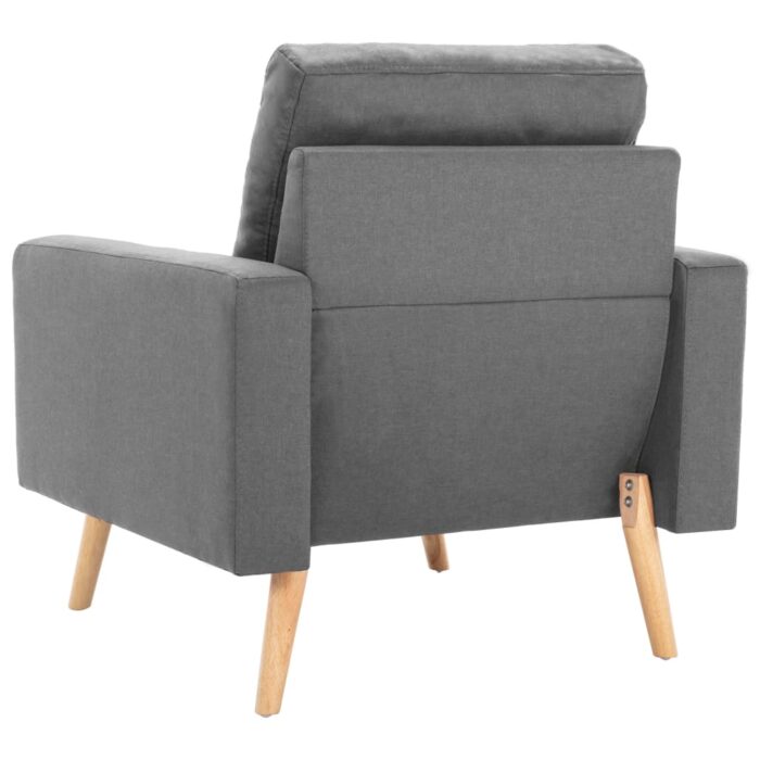Fauteuil gris foncé tissu – Image 3