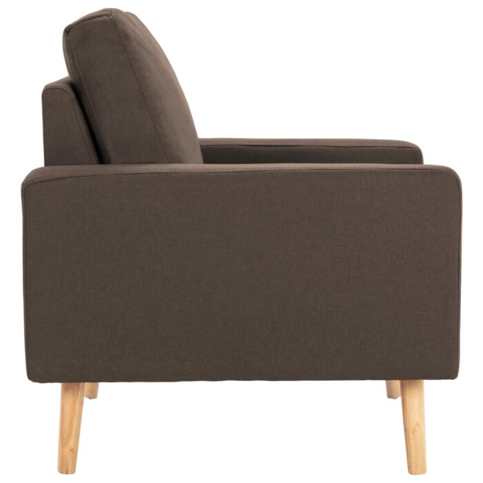 Fauteuil marron tissu – Image 2
