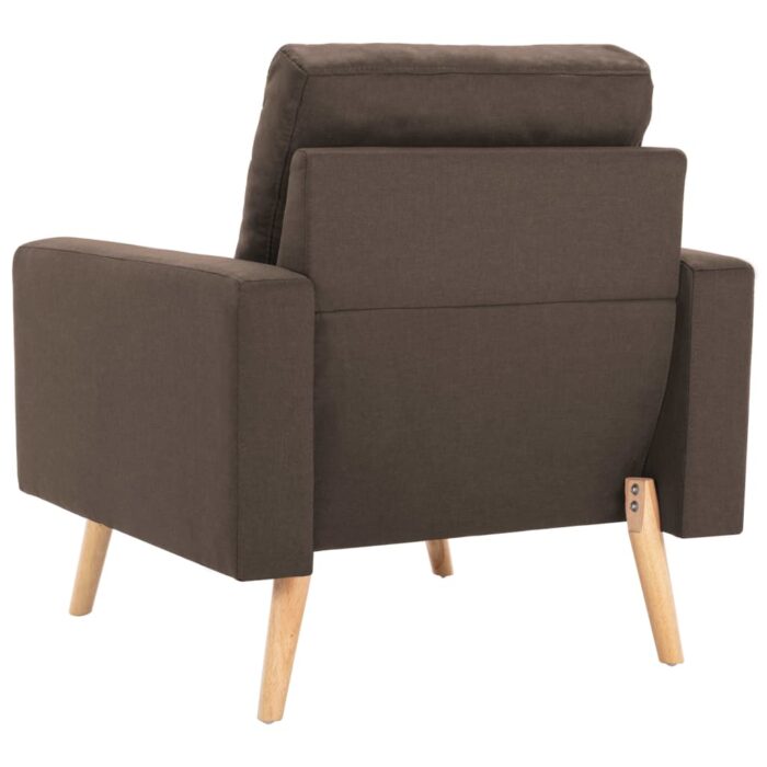 Fauteuil marron tissu – Image 3