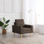 Fauteuil marron tissu