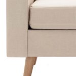 Fauteuil Crème Tissu – Image 4
