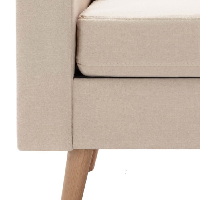 Fauteuil Crème Tissu – Image 4