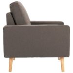 Fauteuil Taupe Tissu – Image 2