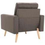 Fauteuil Taupe Tissu – Image 3