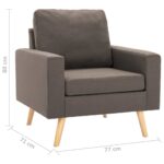 Fauteuil Taupe Tissu – Image 5