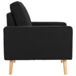 Fauteuil Noir Tissu – Image 2