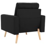 Fauteuil Noir Tissu – Image 3