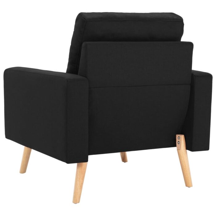 Fauteuil Noir Tissu – Image 3
