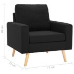 Fauteuil Noir Tissu – Image 5