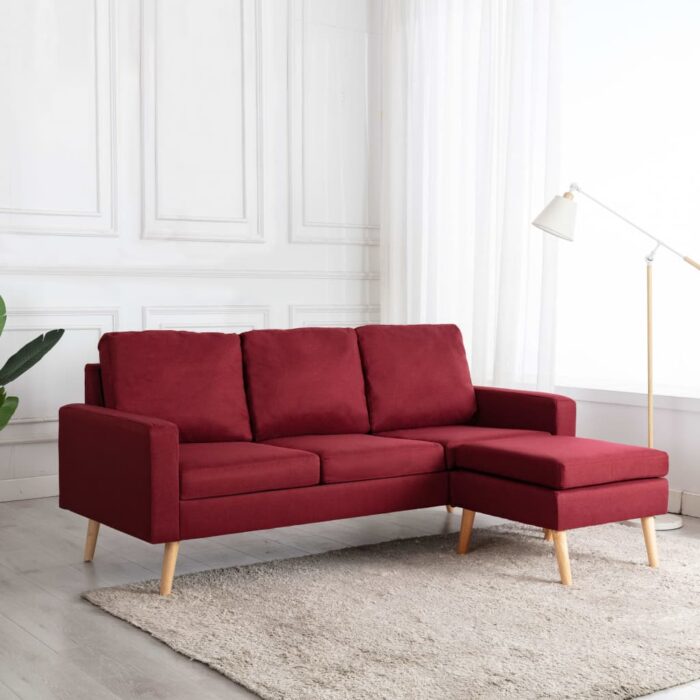 VXL8719883892894_m_en_hd_1.jpg Canapé à 3 places avec repose-pied Rouge bordeaux Tissu – Image 1