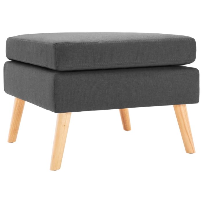 Repose-pied Gris foncé Tissu – Image 1